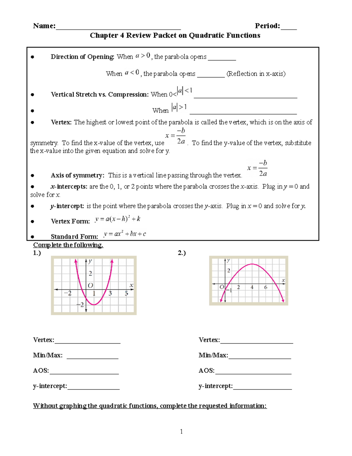 U2 Day 13 Key features review - Name ...