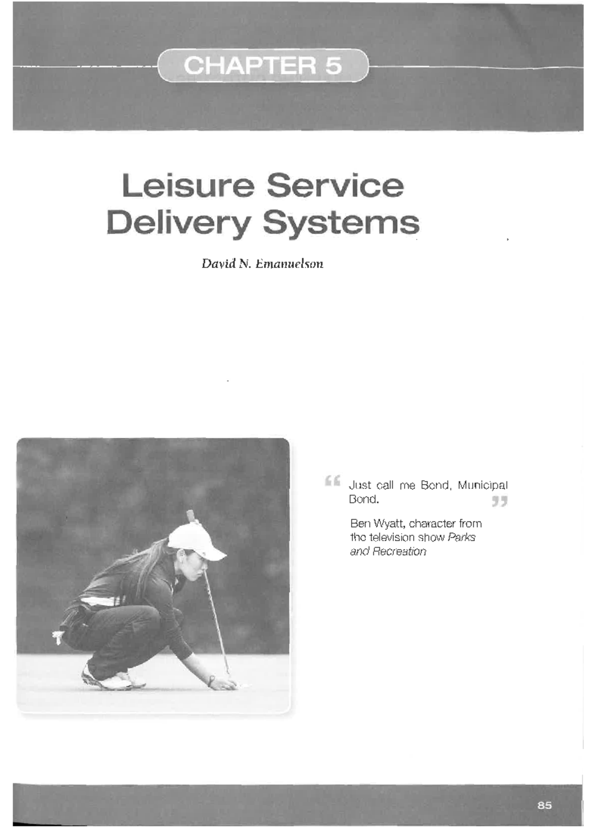 Leisure service delivery systems resc301 Studocu