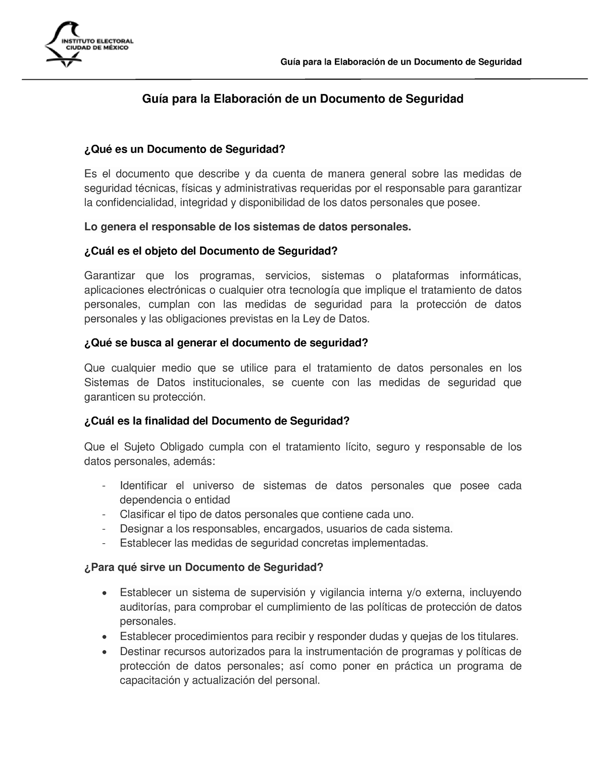 Guia Elab Docto Seguridad - Guía Para La Elaboración De Un Documento De ...