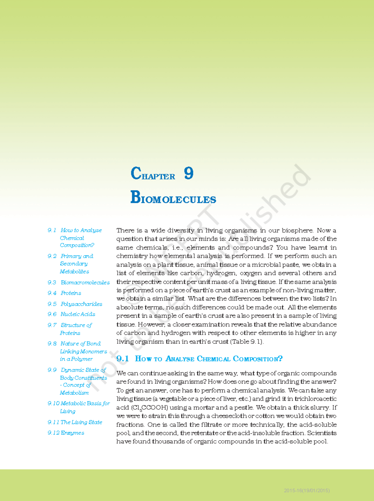 Biomolecules Lecture notes 142 BIOLOGY There is a wide diversity in
