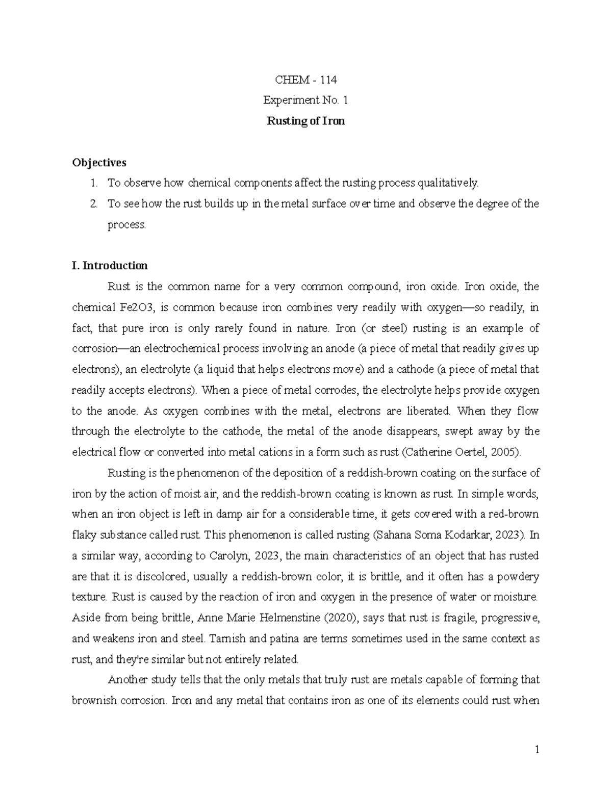 Rusting-of-Iron - contains the procedure of how the iron rust and build ...