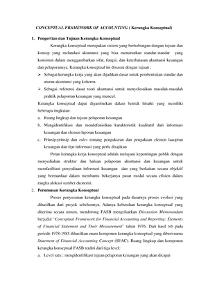 Conceptual Framework OF Accounting ( Kerangka Konseptual) - CONCEPTUAL ...