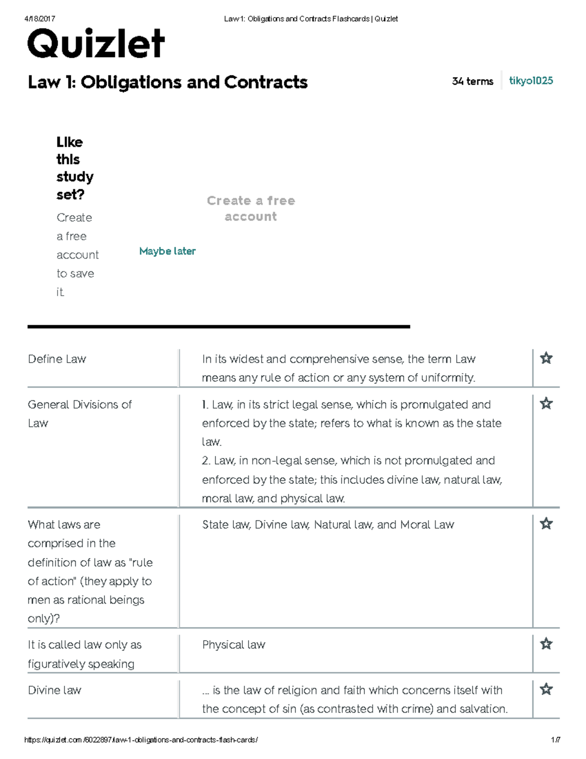 Pdfcoffee - obligations and contracts notes and reviewer - Law 1 ...