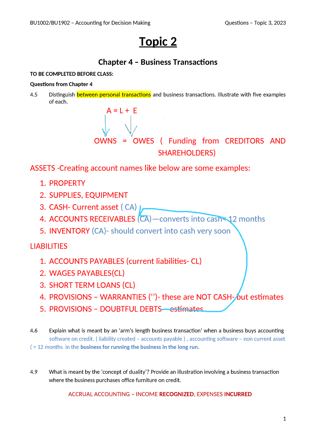 BU1002 Topic 02 Tutorial Solutions With Demonstrations Ratna 2023 ...