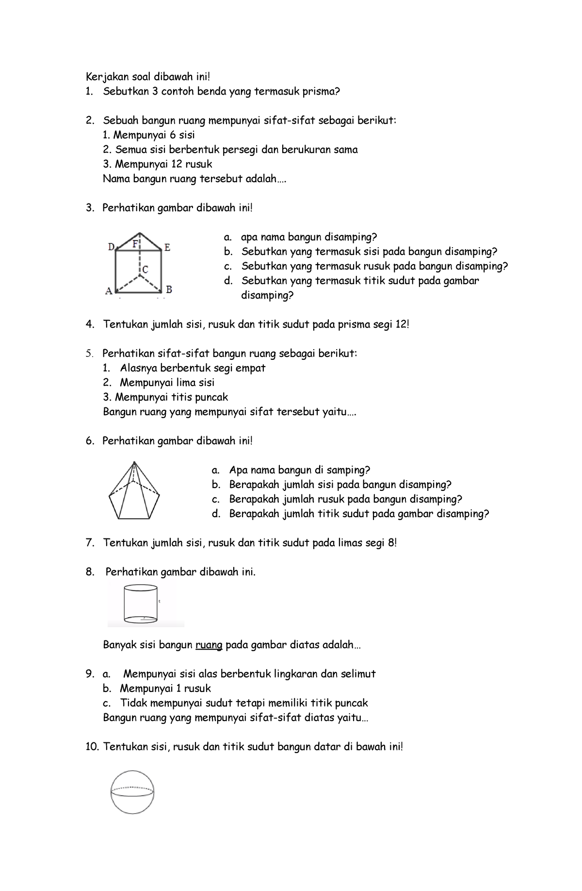 Soal Uh 2 Matematika Kd 3 Kerjakan Soal Dibawah Ini Sebutkan 3