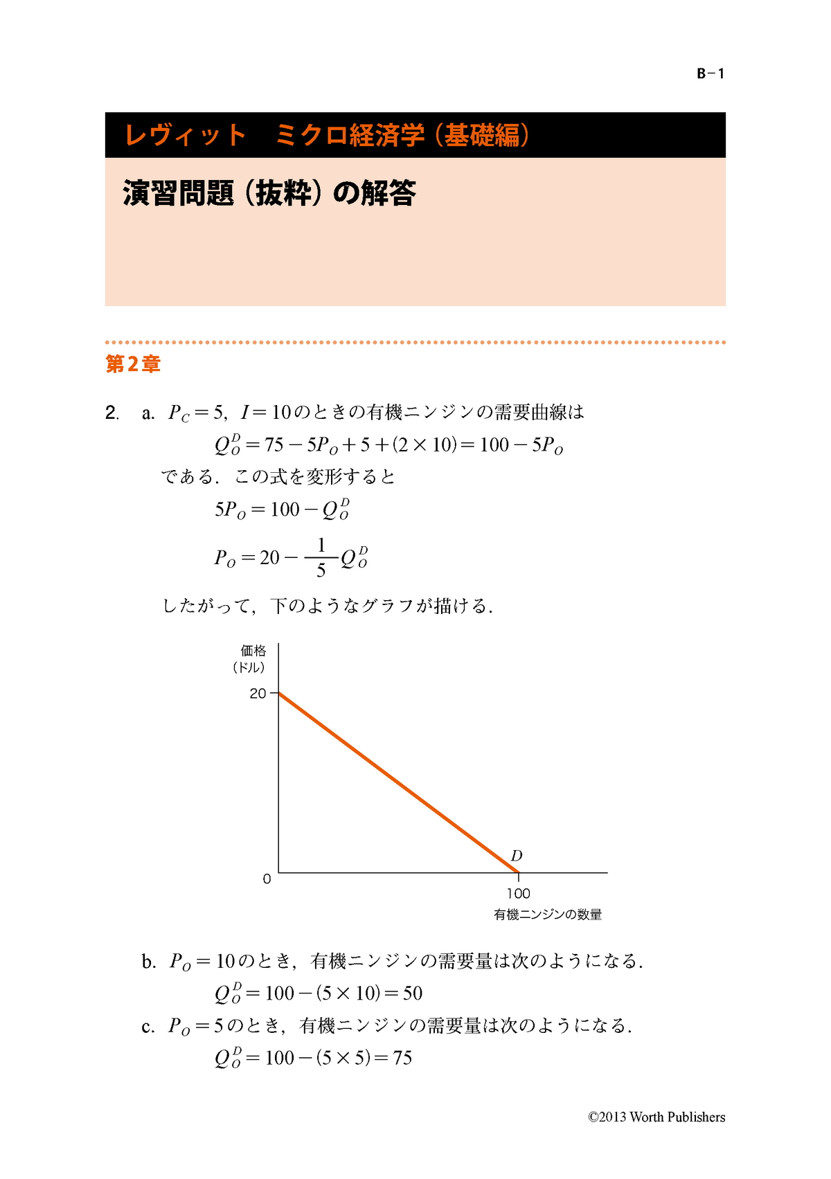 Levitt_Microeconomics_Ans_JP_2 - B─ 1 第2章 aɽPCʹ 5 ɼIʹ 10 ͷͱ͖ͷ