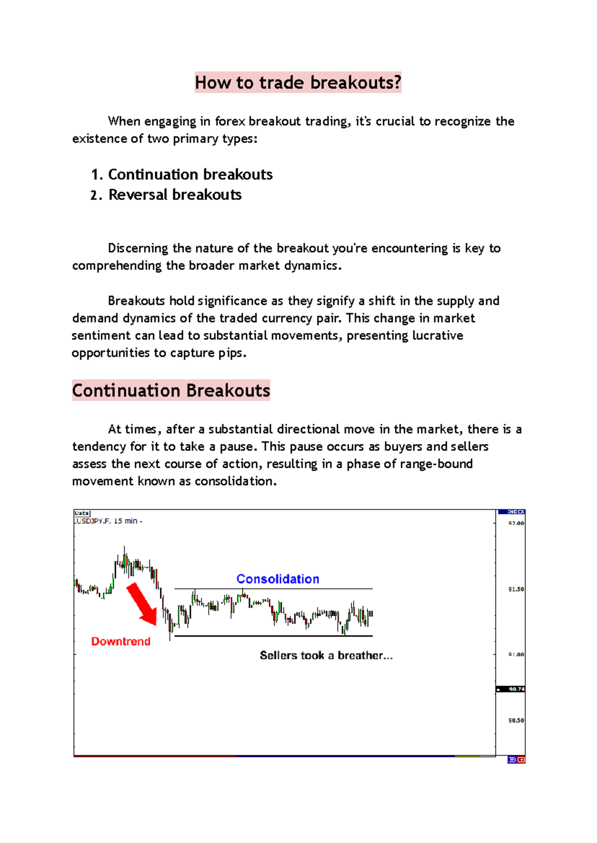 How to trade Breakouts - Summary Financial Management - How to trade ...