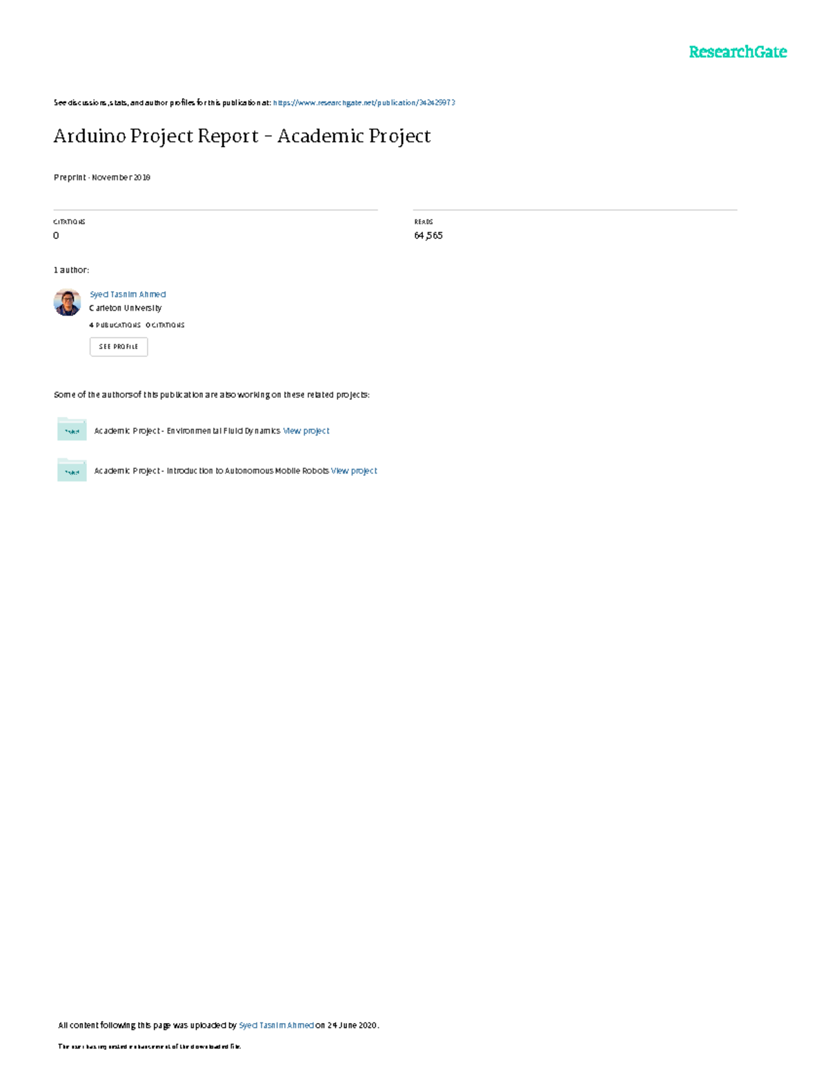 Arduino Projectreport - See discussions, stats, and author profiles for ...