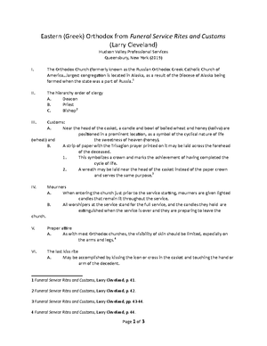 Supplemental religious funeral ceremony notes - Funeral Rites and ...