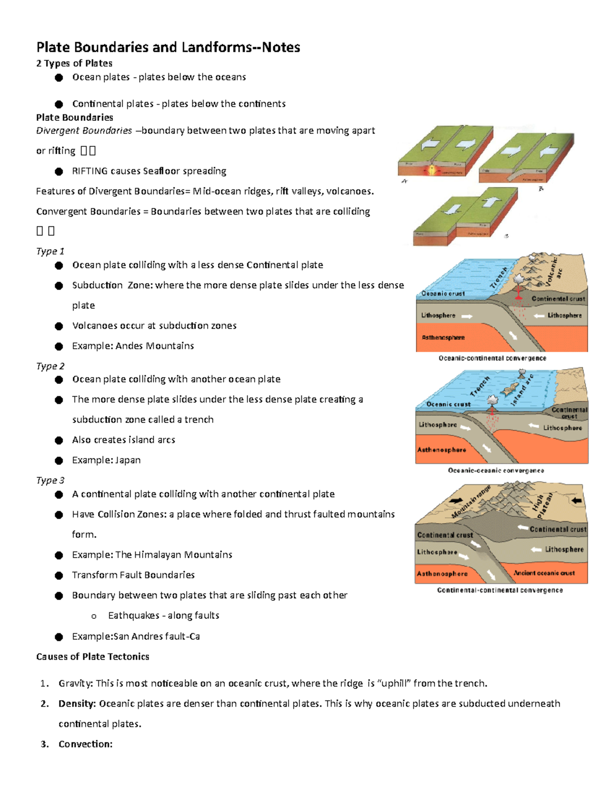 Rebecca Mcgarvey - 1a-Notes-Plate Boundaries and Landforms - Plate ...