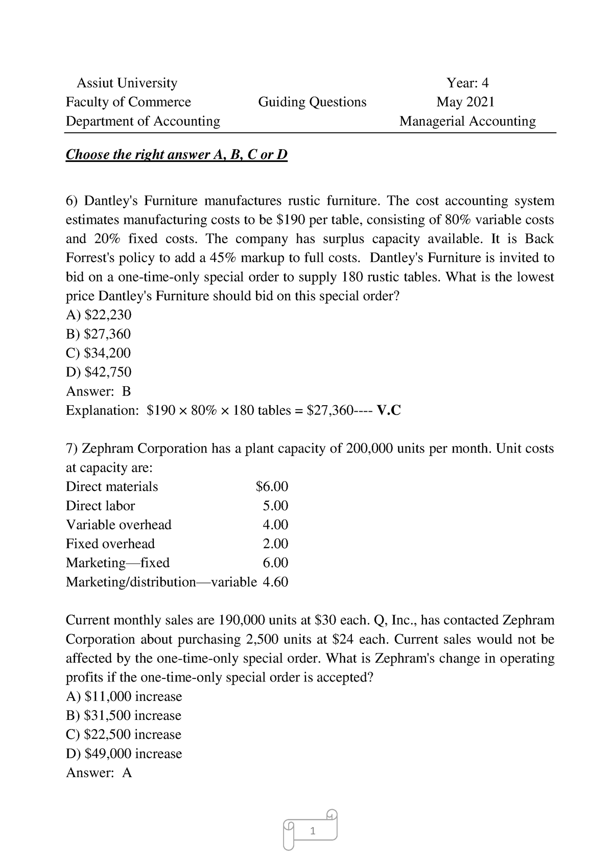 case study for managerial accounting