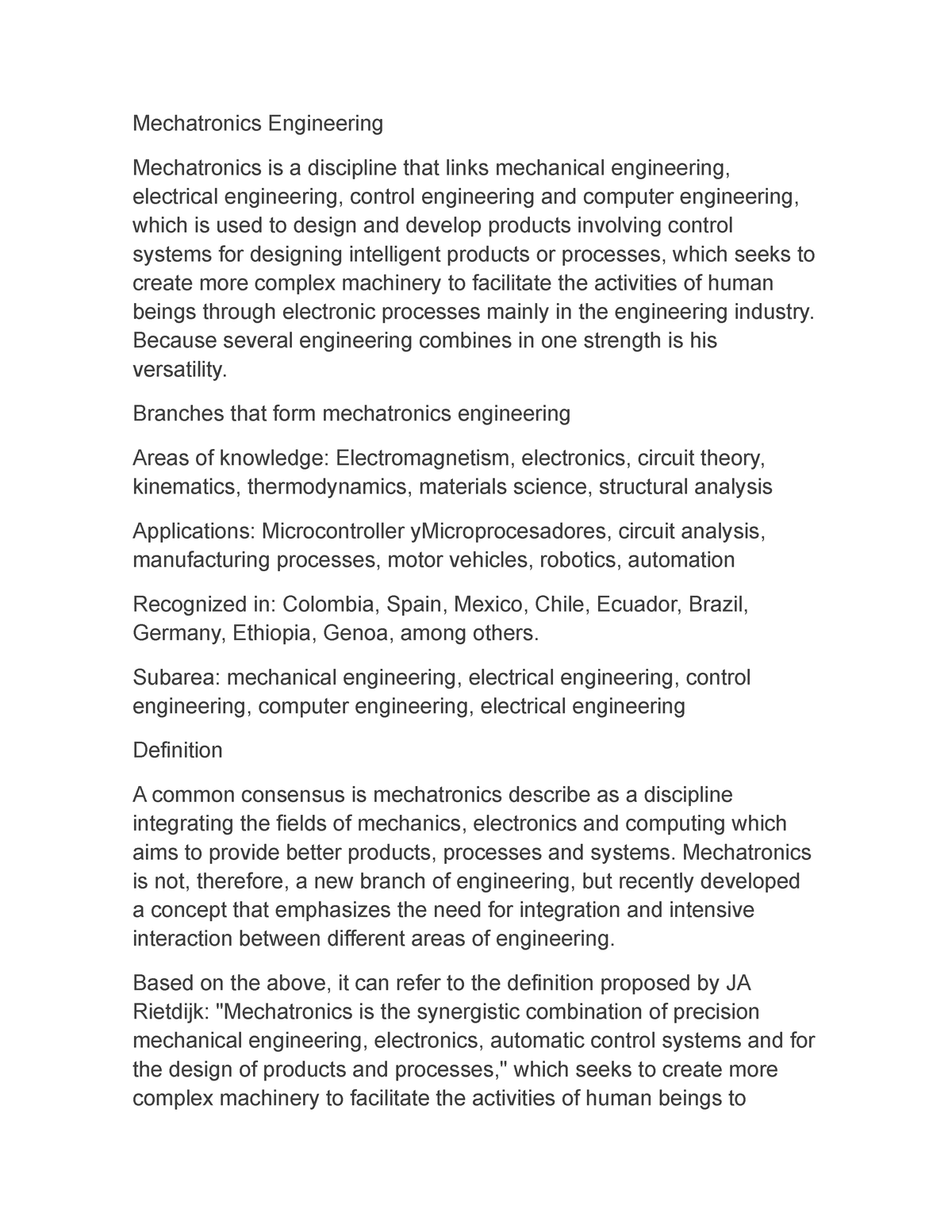 thesis mechatronics engineering