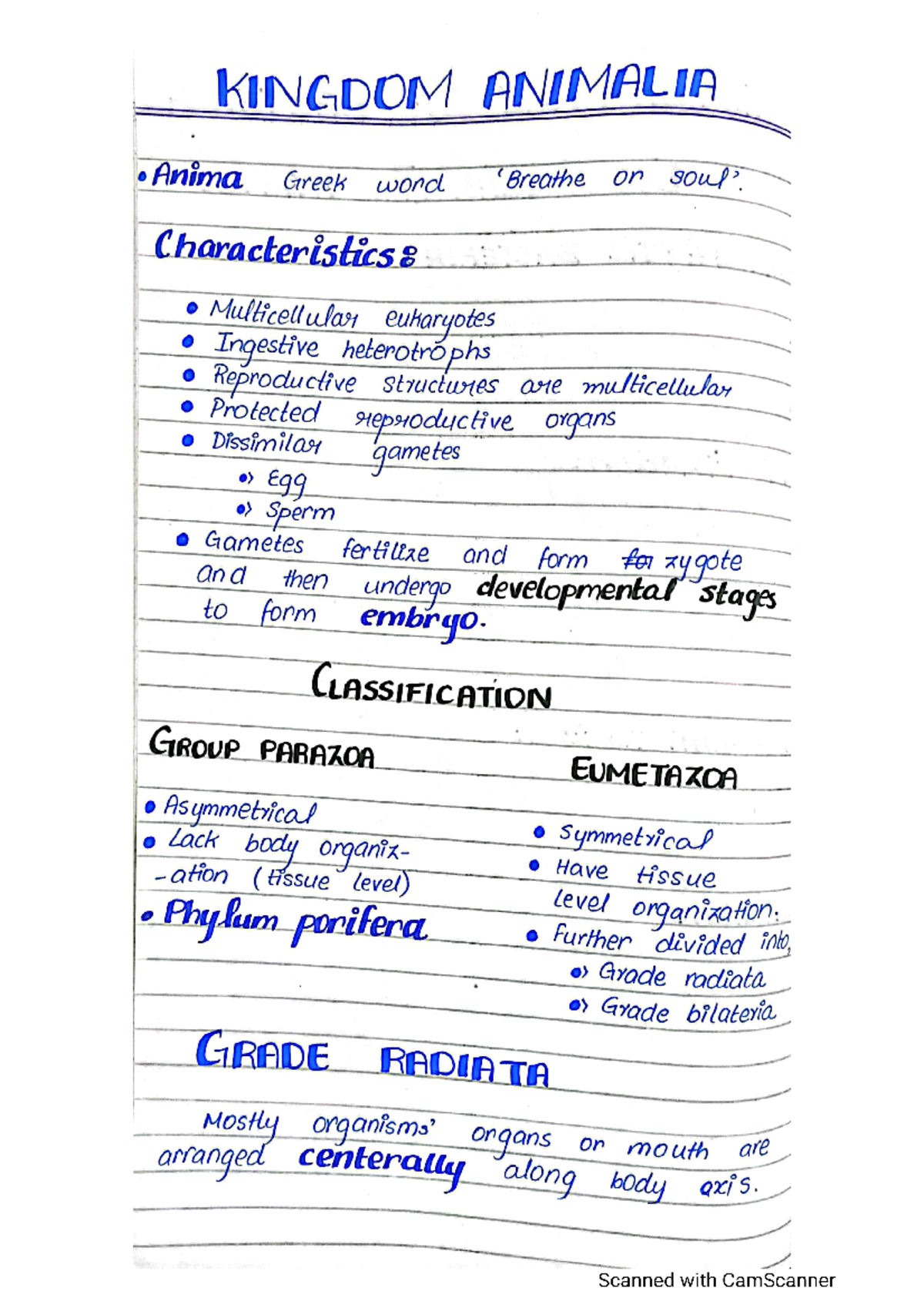 Kingdom animilia biology chapter # 9 class 12 - Cell and Molecular ...