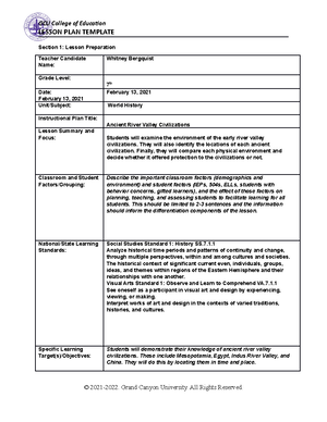 Elm-351 Standards-based Learning Objectives - Unwrapping The Standards 