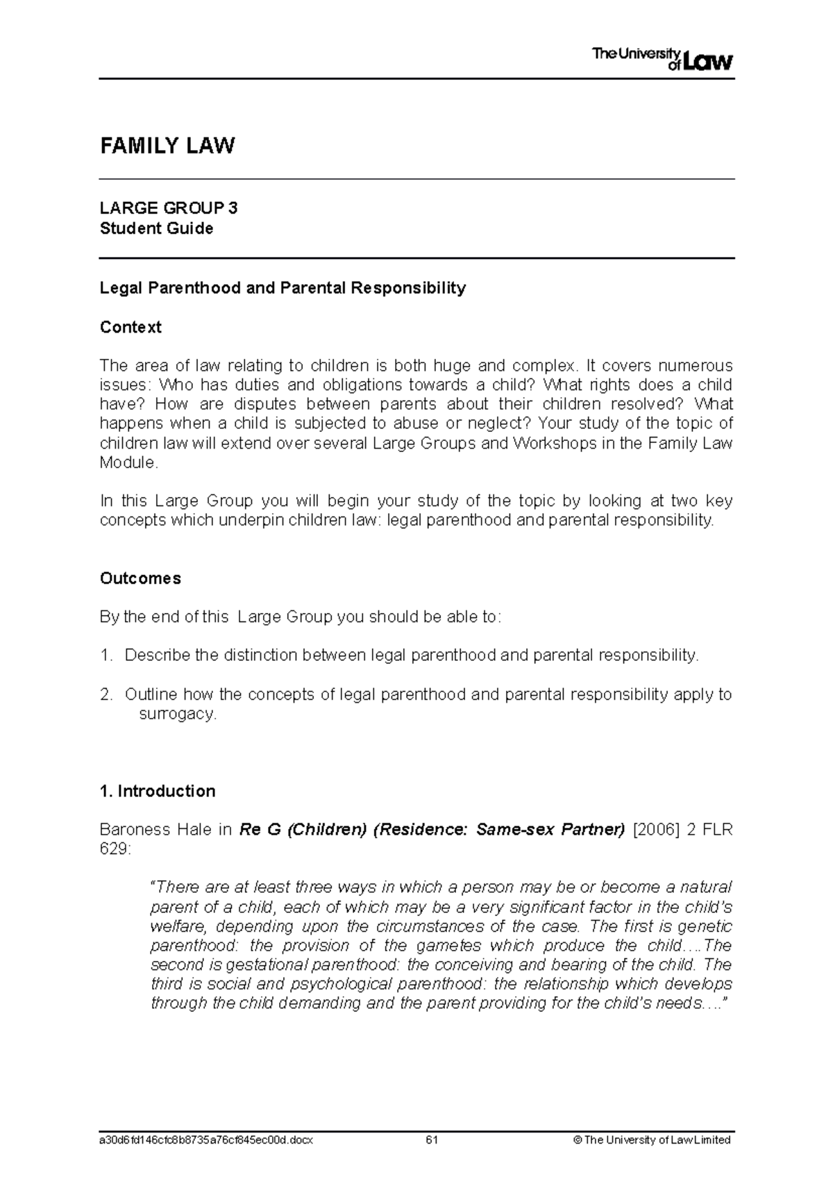 LG3 - Family law - LG3 - FAMILY LAW LARGE GROUP 3 Student Guide Legal ...