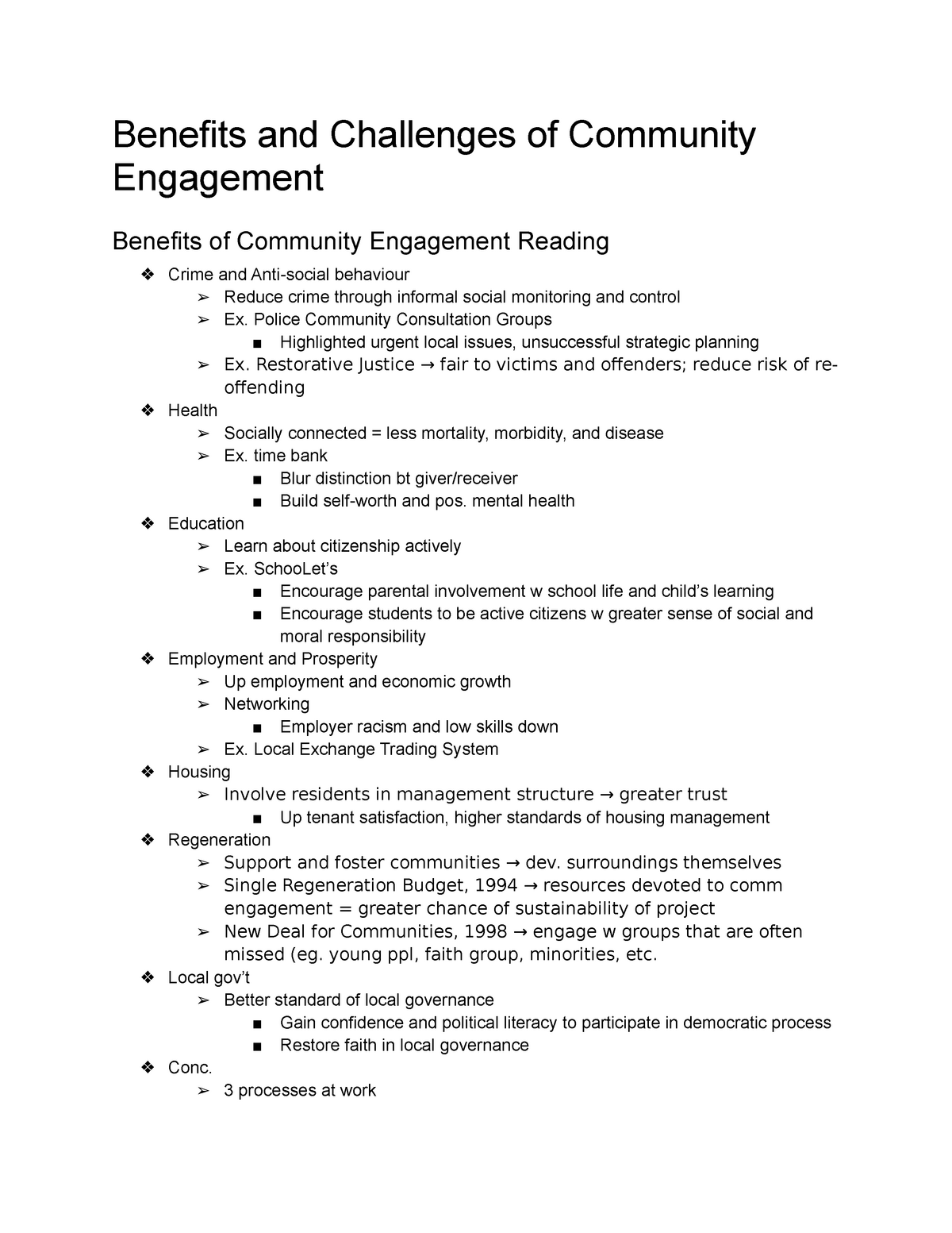essay about community engagement