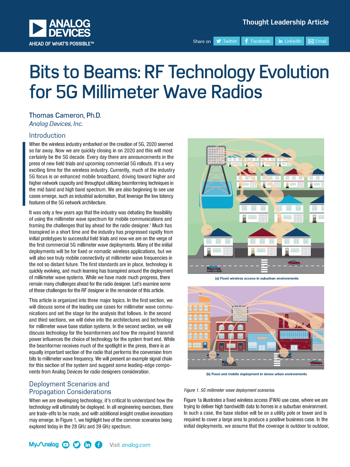 Bits to beams rf technology evolution for 5g mmwave radios - Bits to ...