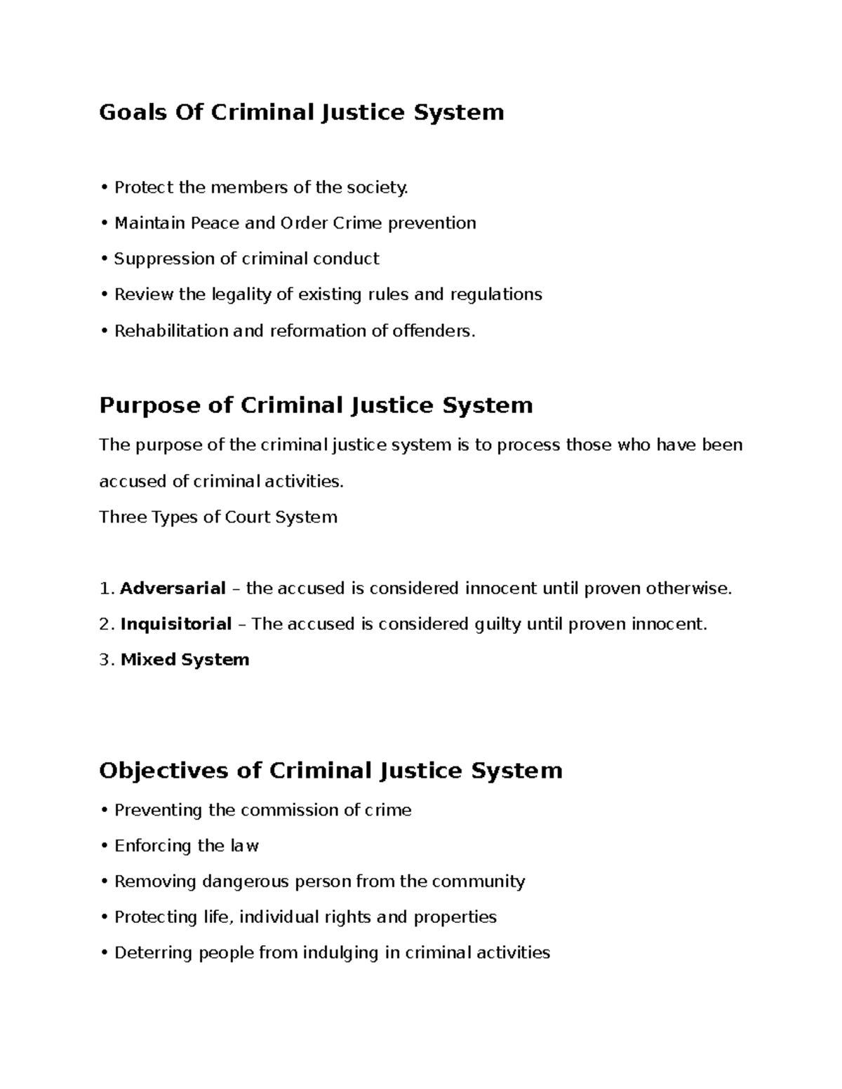 PCJS Goals Of CriminWPS Office Goals Of Criminal Justice System