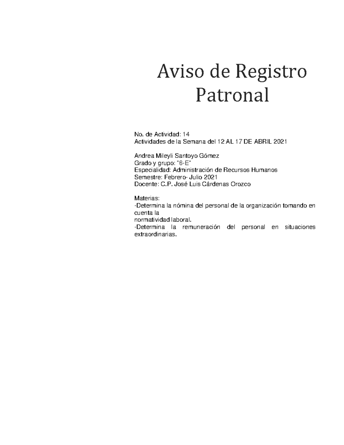 Aviso De Baja De Registro Patronal - Image to u