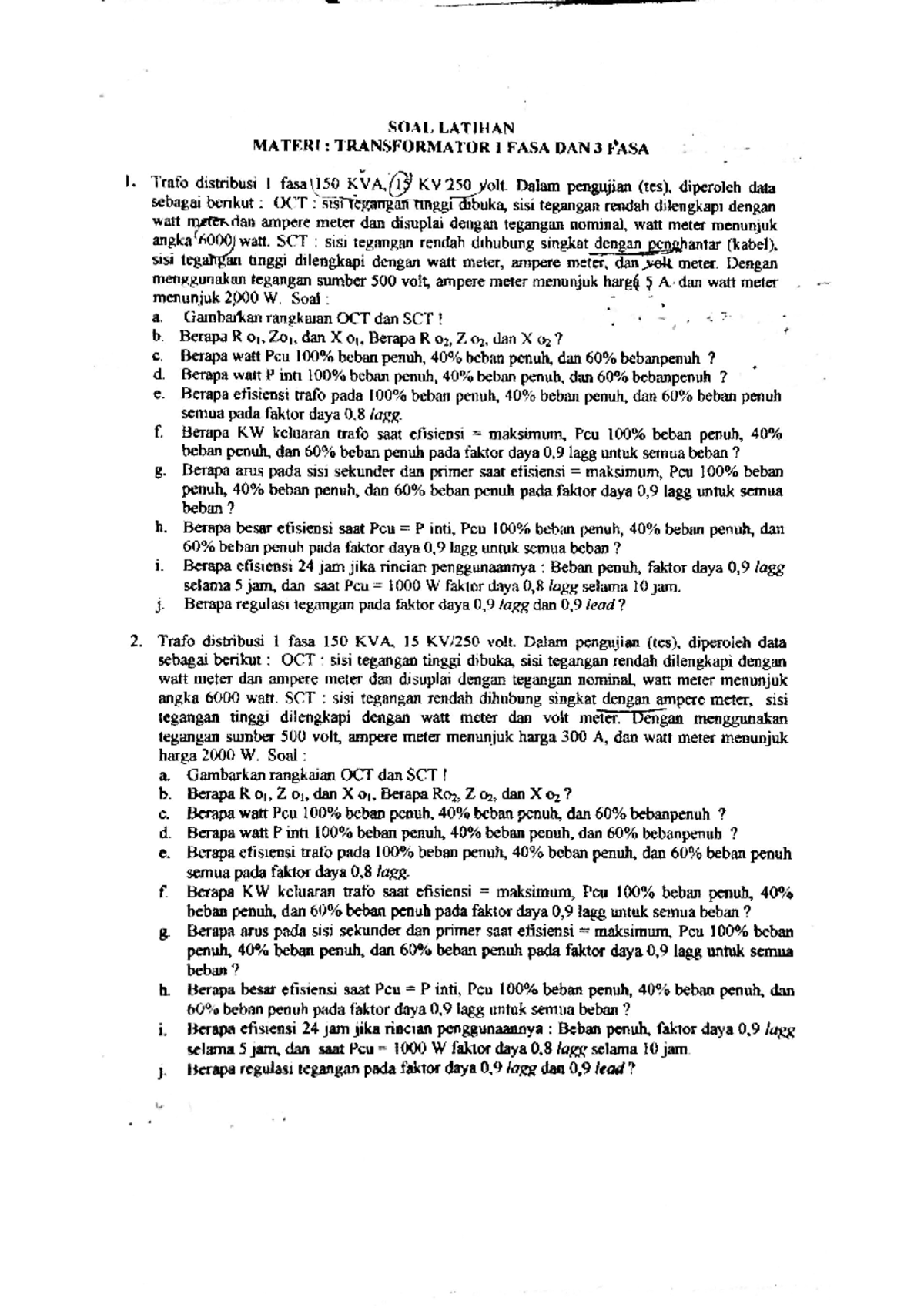 Latihan Soal 1 Practice Quiz Dasar Teknik Elektro Studocu