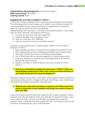 TMA01 24J Response Sheet - TMA01 - Response Sheet Add Your Name And PI ...