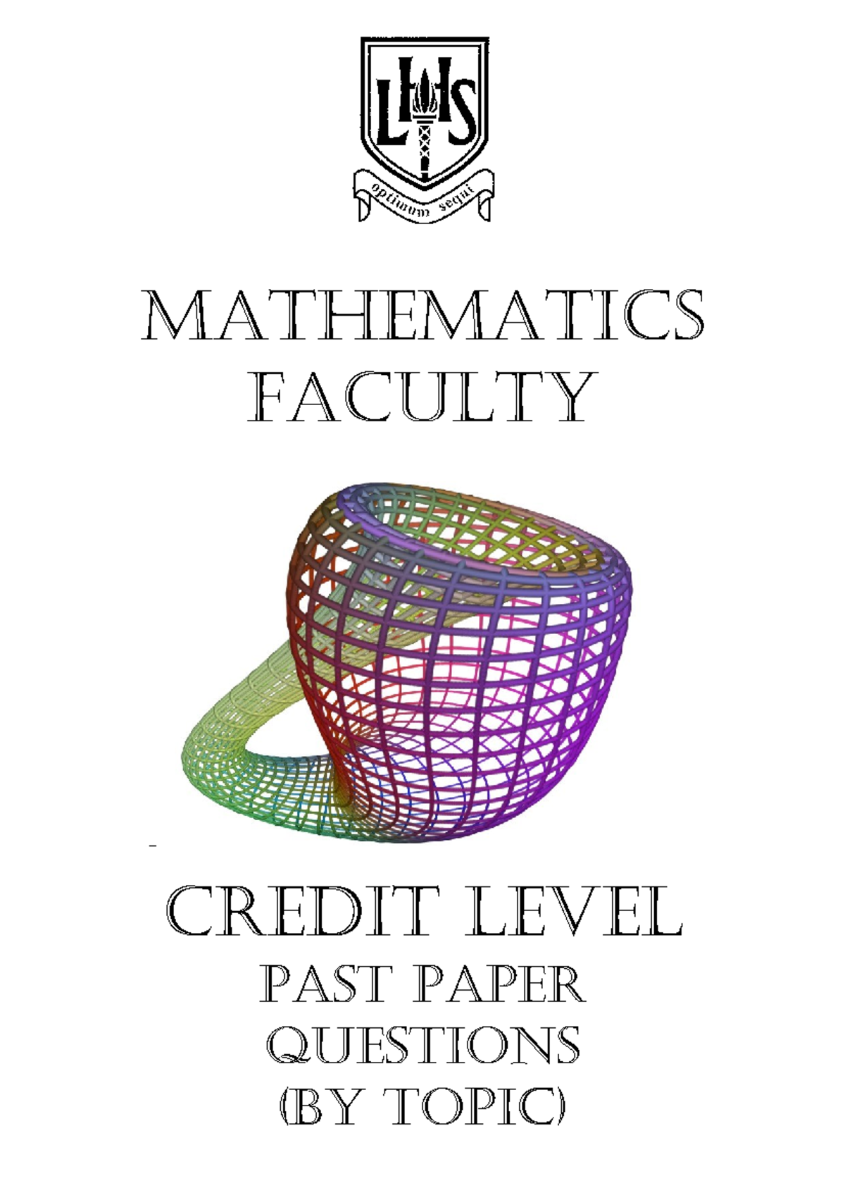 [24429 ]Credit Q s by Topic - Mathematics Faculty Credit Level Past ...