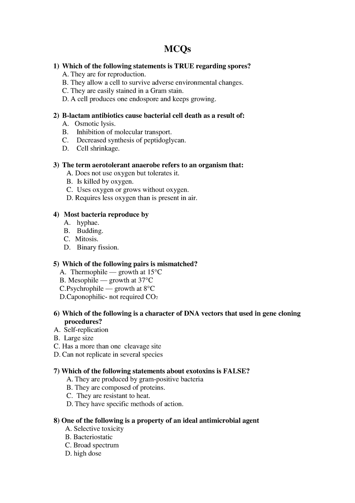 Mcqs - Molecular Biology Of The Cell - MCQs Which Of The Following ...