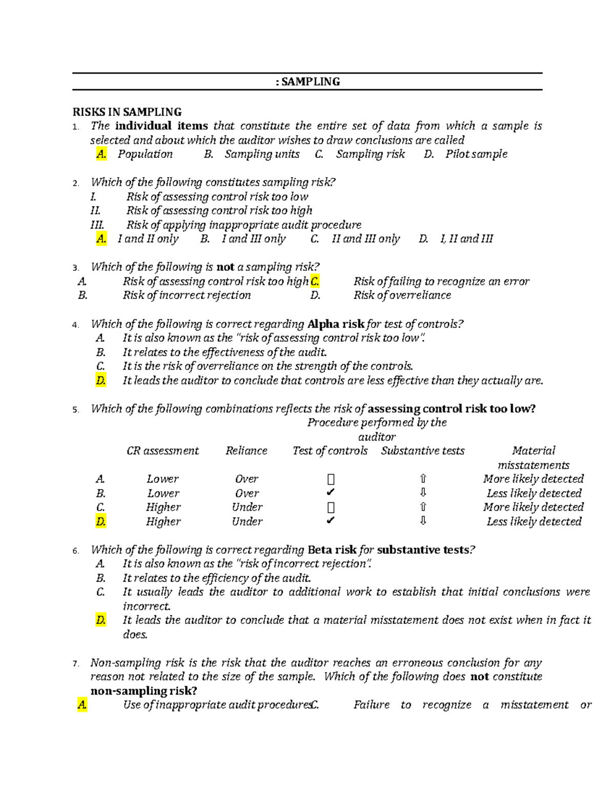 What Is The Major Difference Between Statistical And Nonstatistical Sampling In Substantive Testing