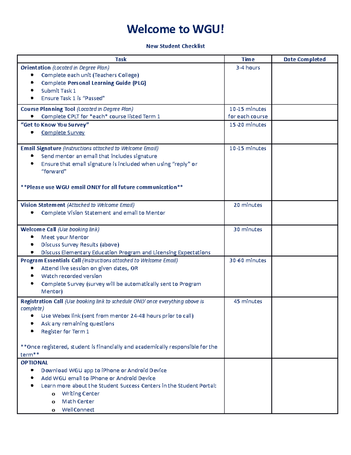 New Student Orientation Checklist Welcome To WGU New Student   Thumb 1200 1553 