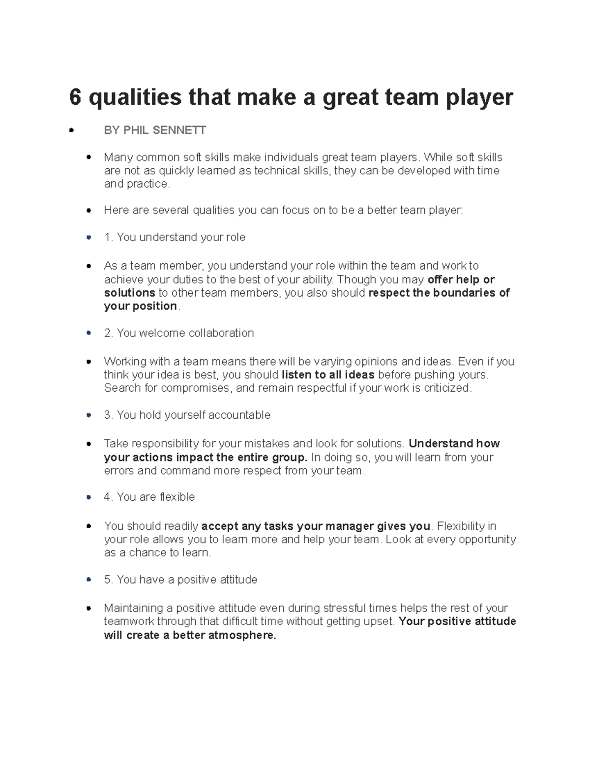 Other Words For Great Team Player