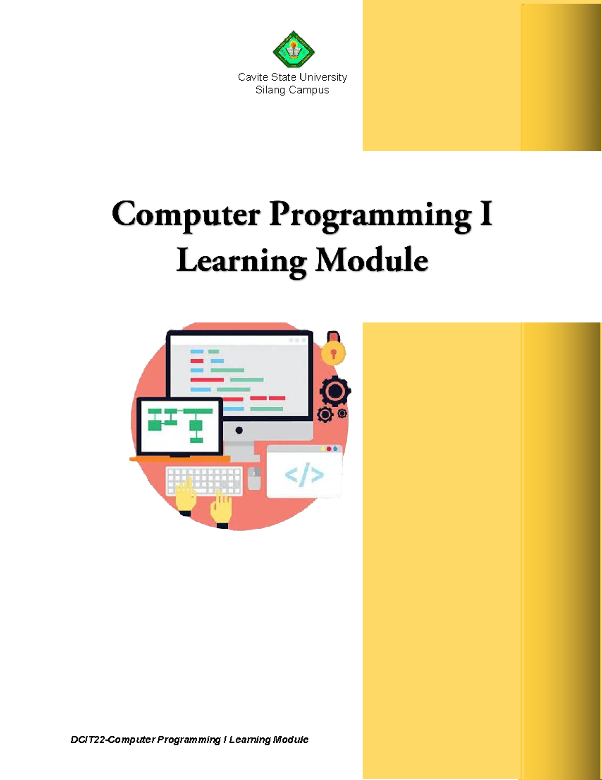 DCIT22-Computer Programming 1 Learning Module 7 - Cavite State ...