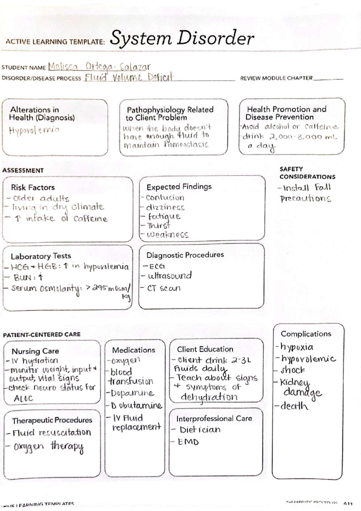 Handwritten fluids and electrolytes worksheet - NRN12 - Studocu