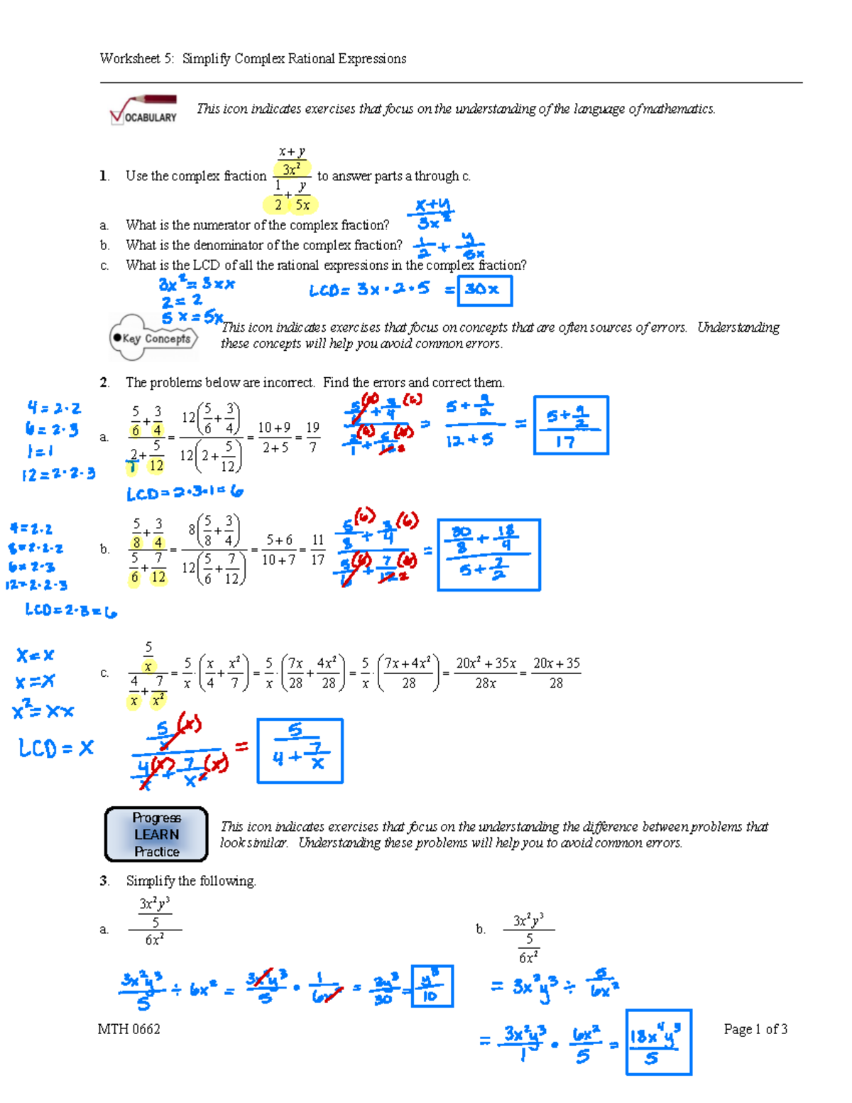 Worksheet 5-Simplify Complex Rational Expressions 4a2ec317f9829329 ...