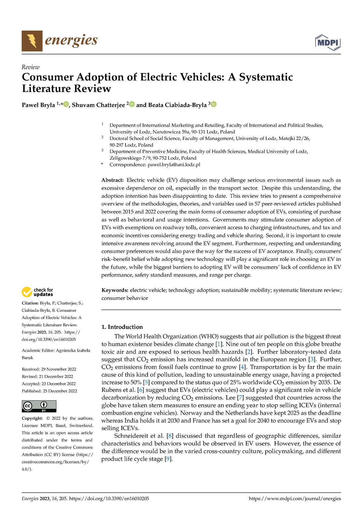 literature review on electric cars