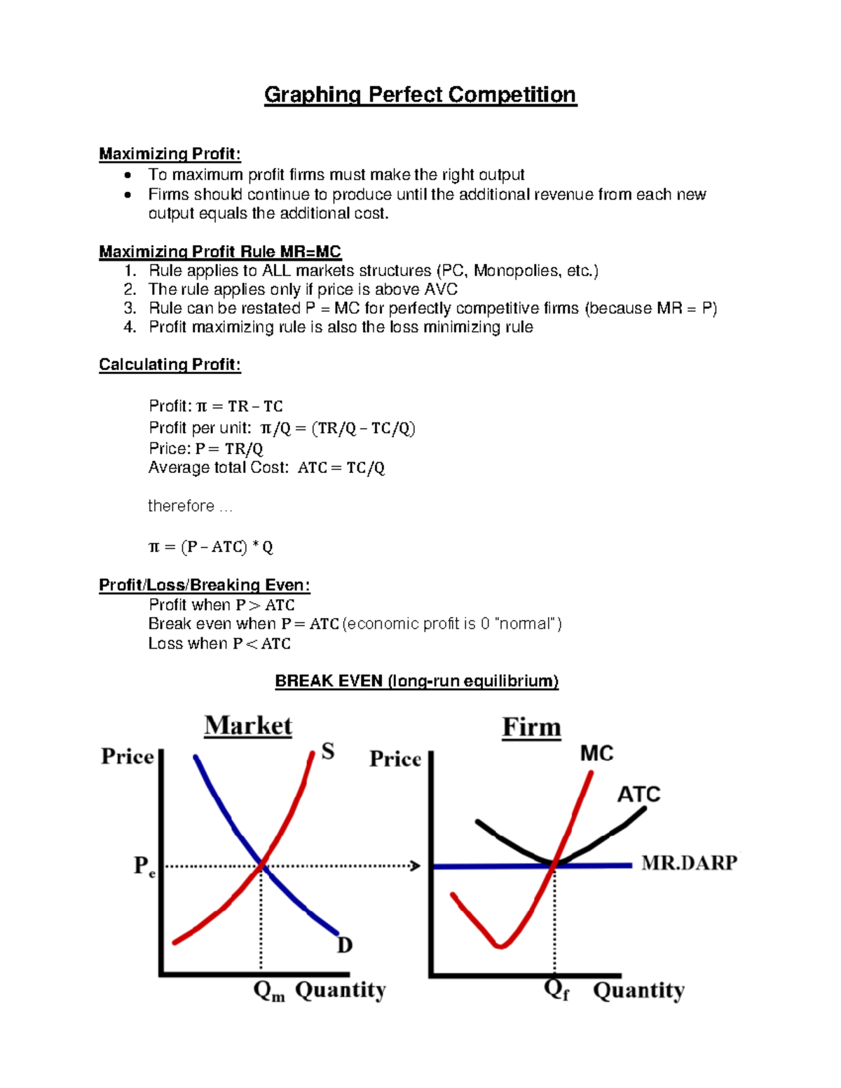 Graphing+Perfect+Competition+Notes - Graphing Perfect Competition ...