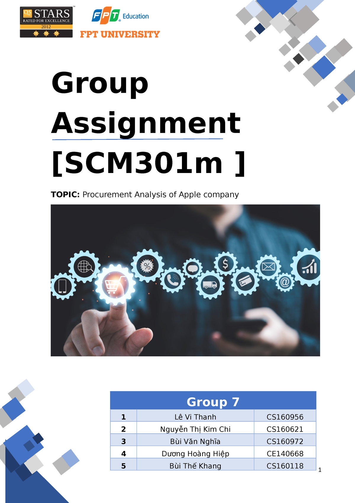 GA Group 7 IB1603 SCM301m FA23 - Group Assignment [SCM301m ] TOPIC ...