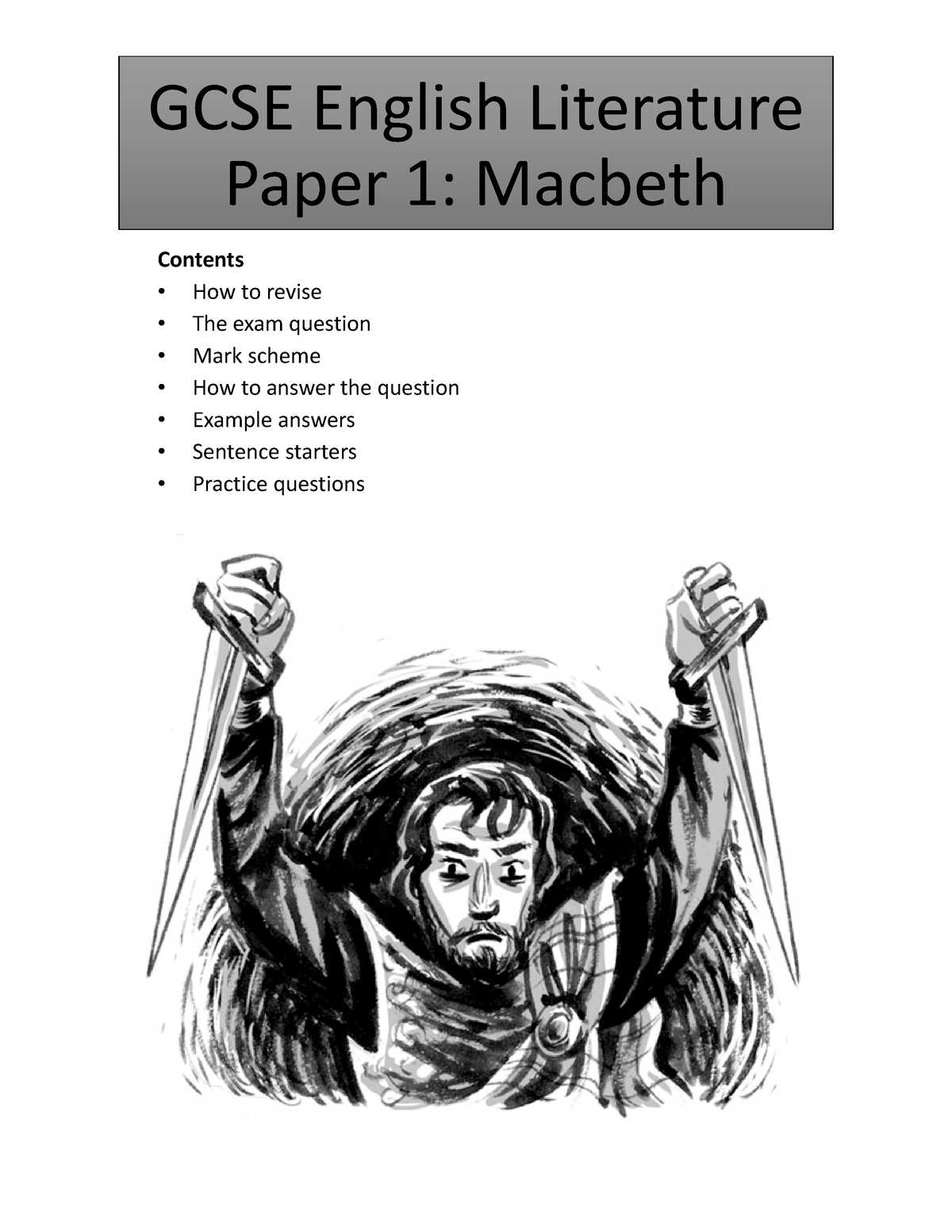 year 11 gcse english literature homework macbeth