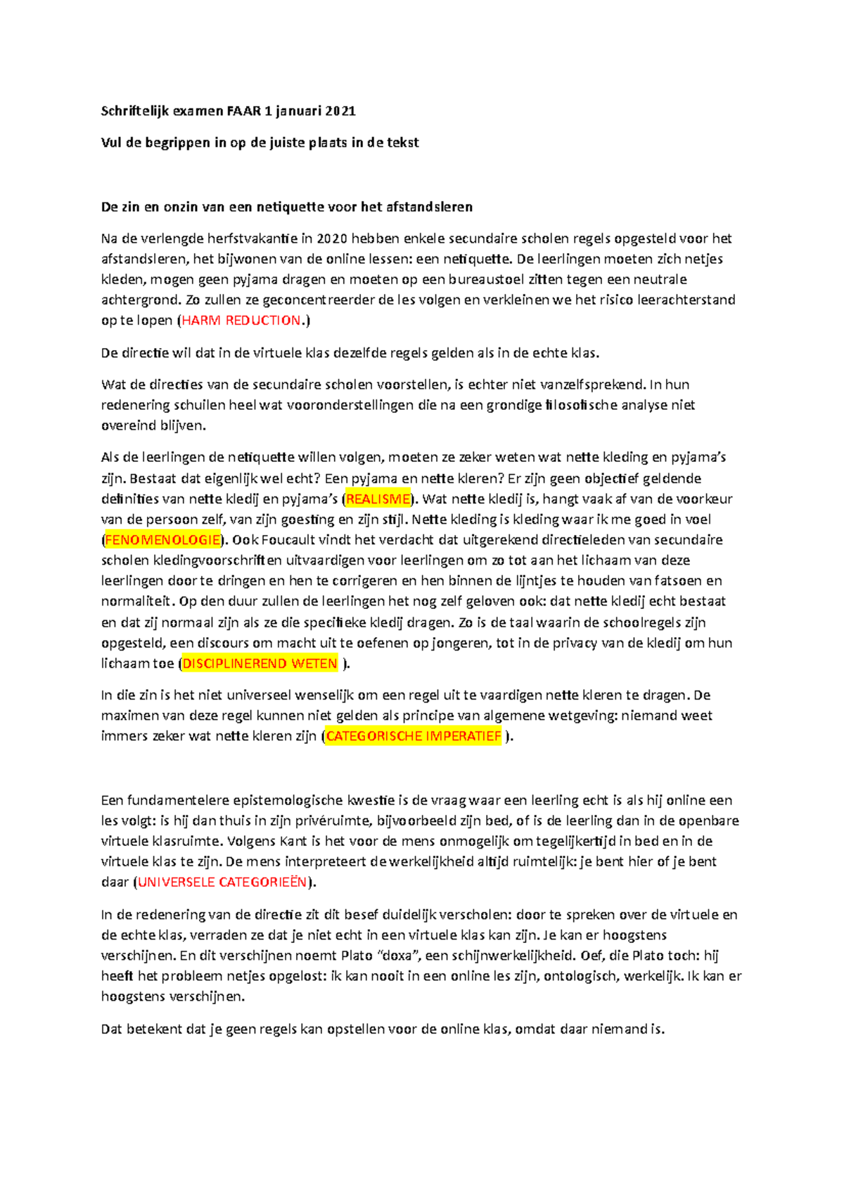 Schriftelijk Examen FAAR 1 Januari 2021 - Schriftelijk Examen FAAR 1 ...