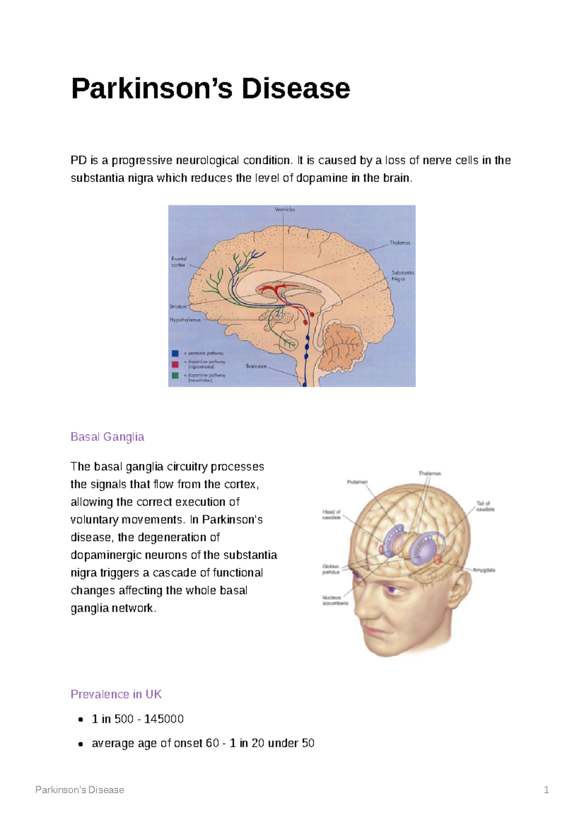 Parkinsons Disease - Parkinson’s Disease PD is a progressive ...
