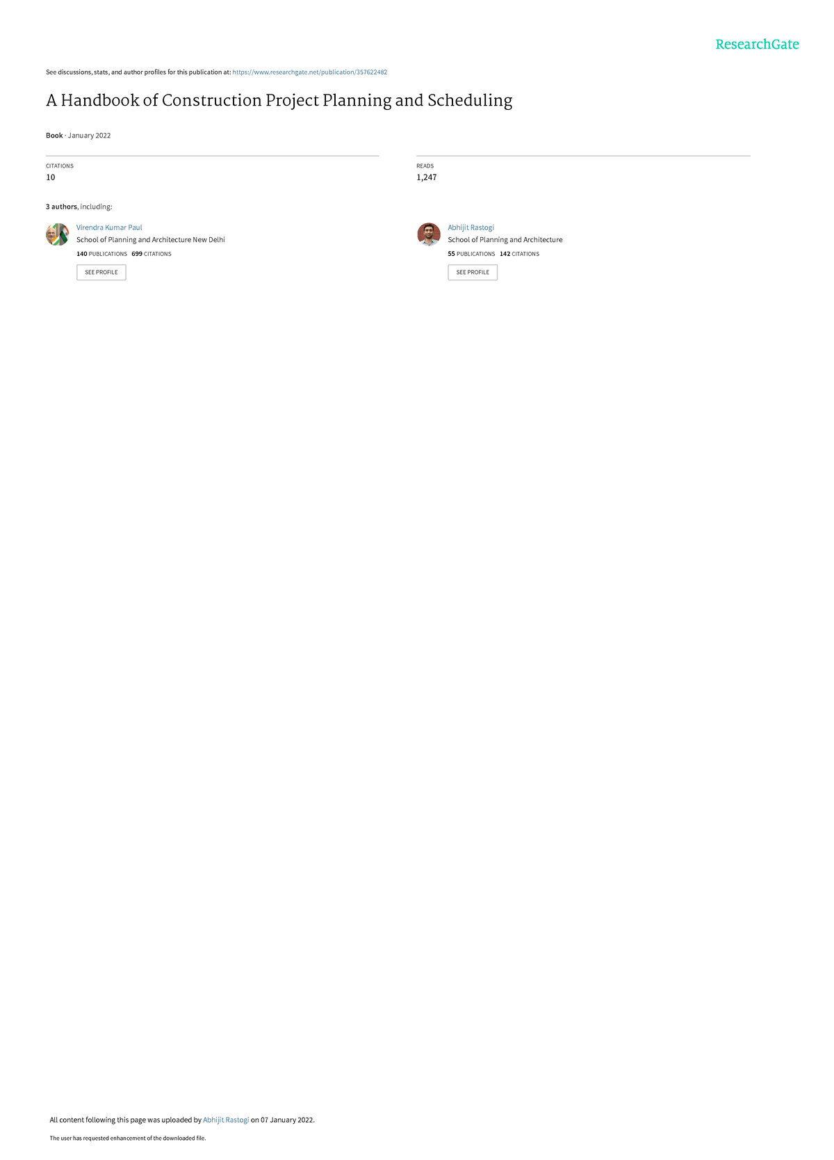 AHandbookof Project Planningand Scheduling - See discussions, stats ...