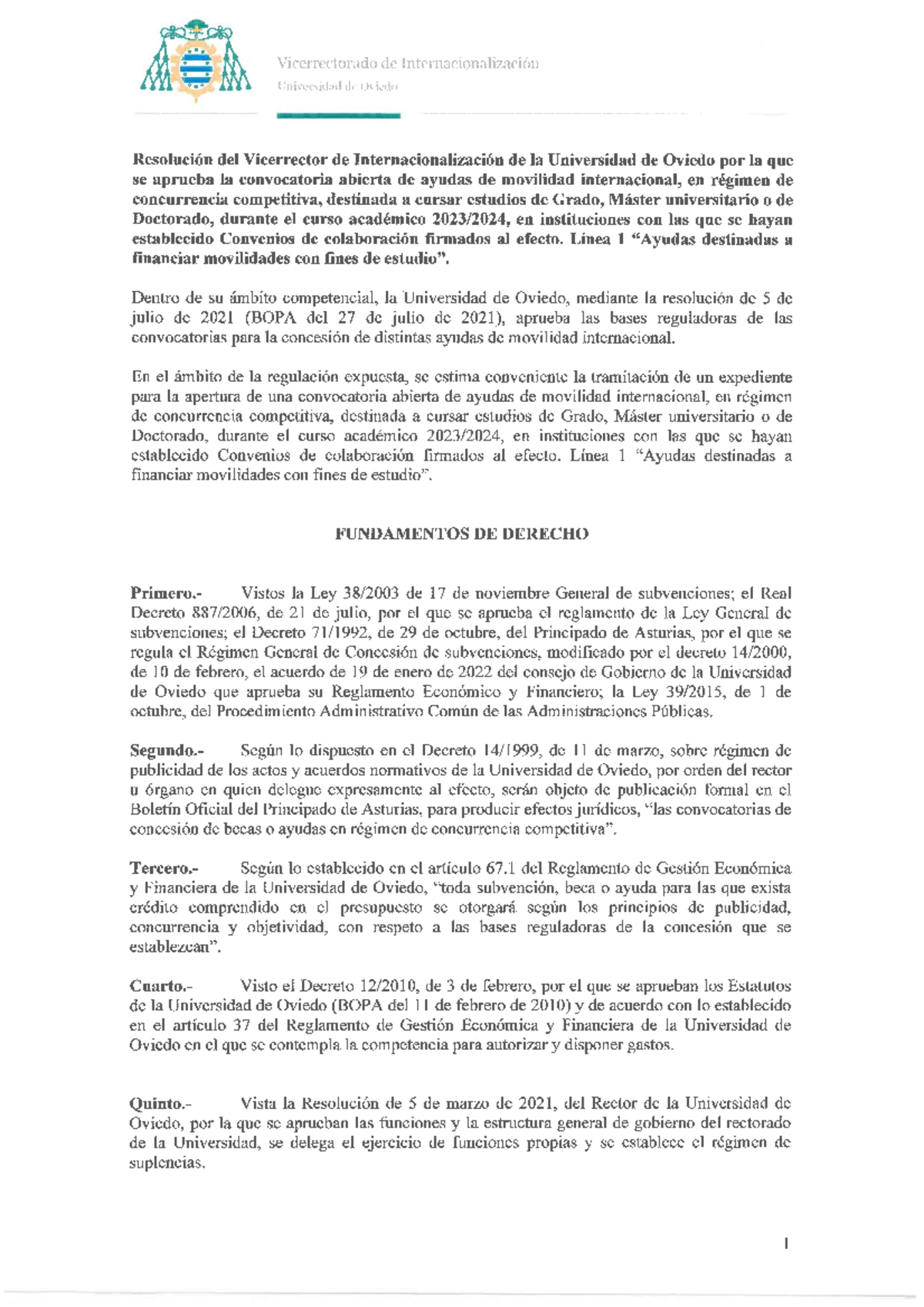 2. Resolucion Convocatoria Convenio 2324 - Direccion De Operaciones ...