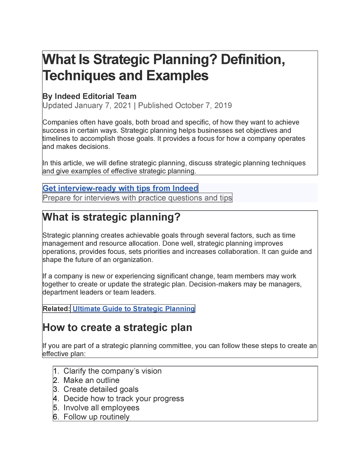 What Is Strategic Planning Strategic Planning Helps Businesses Set 