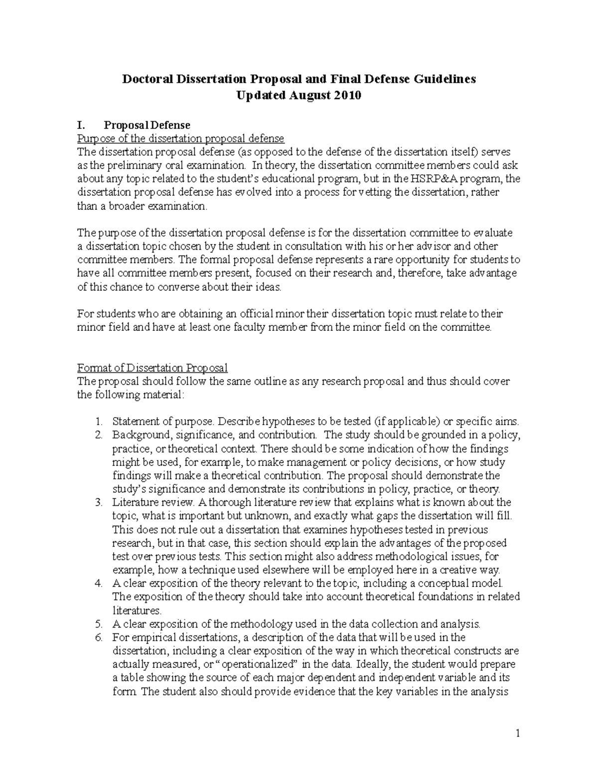 Ph D Dissertation Proposal and Final Defense Guidelines 8-30-10 - Civil ...