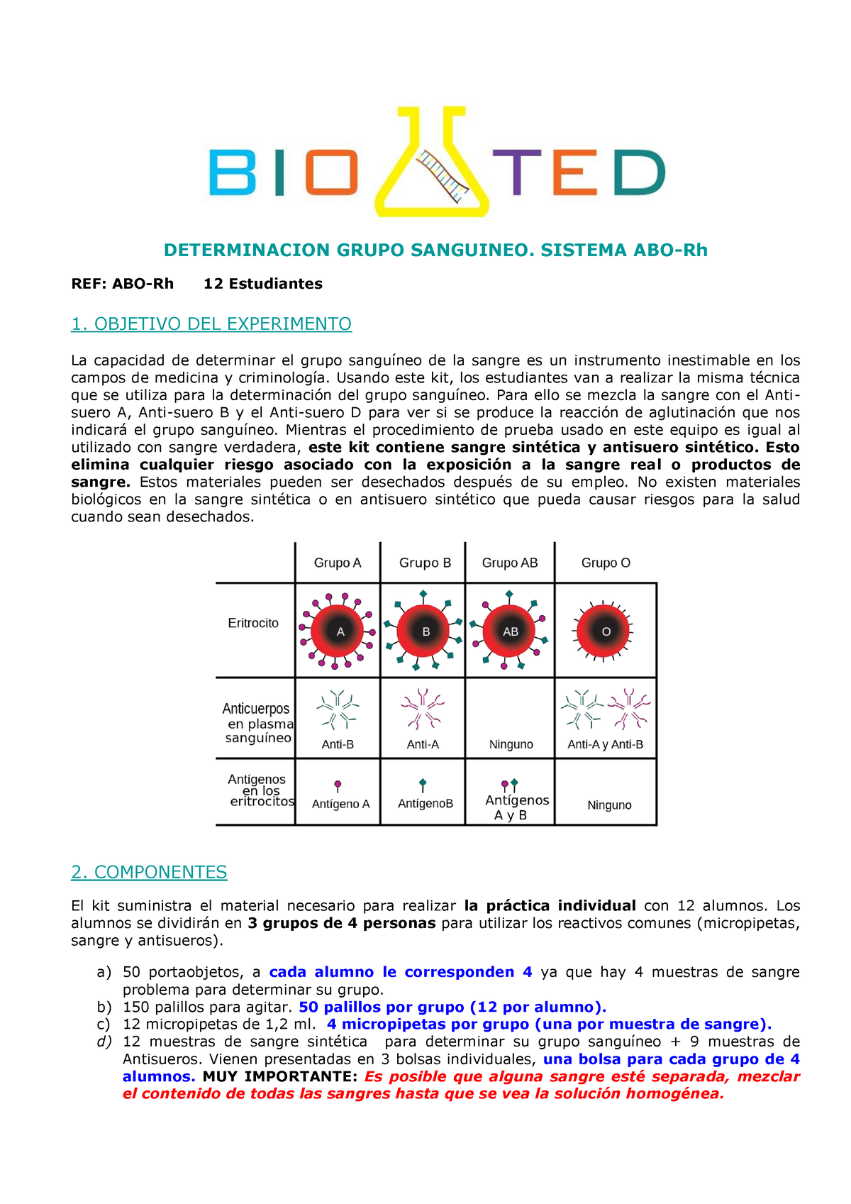 Determinacion Sistema AB0 Rh - DETERMINACION GRUPO SANGUINEO. SISTEMA ...