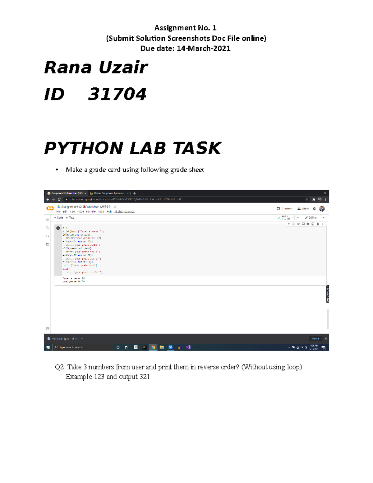 python assignment basic