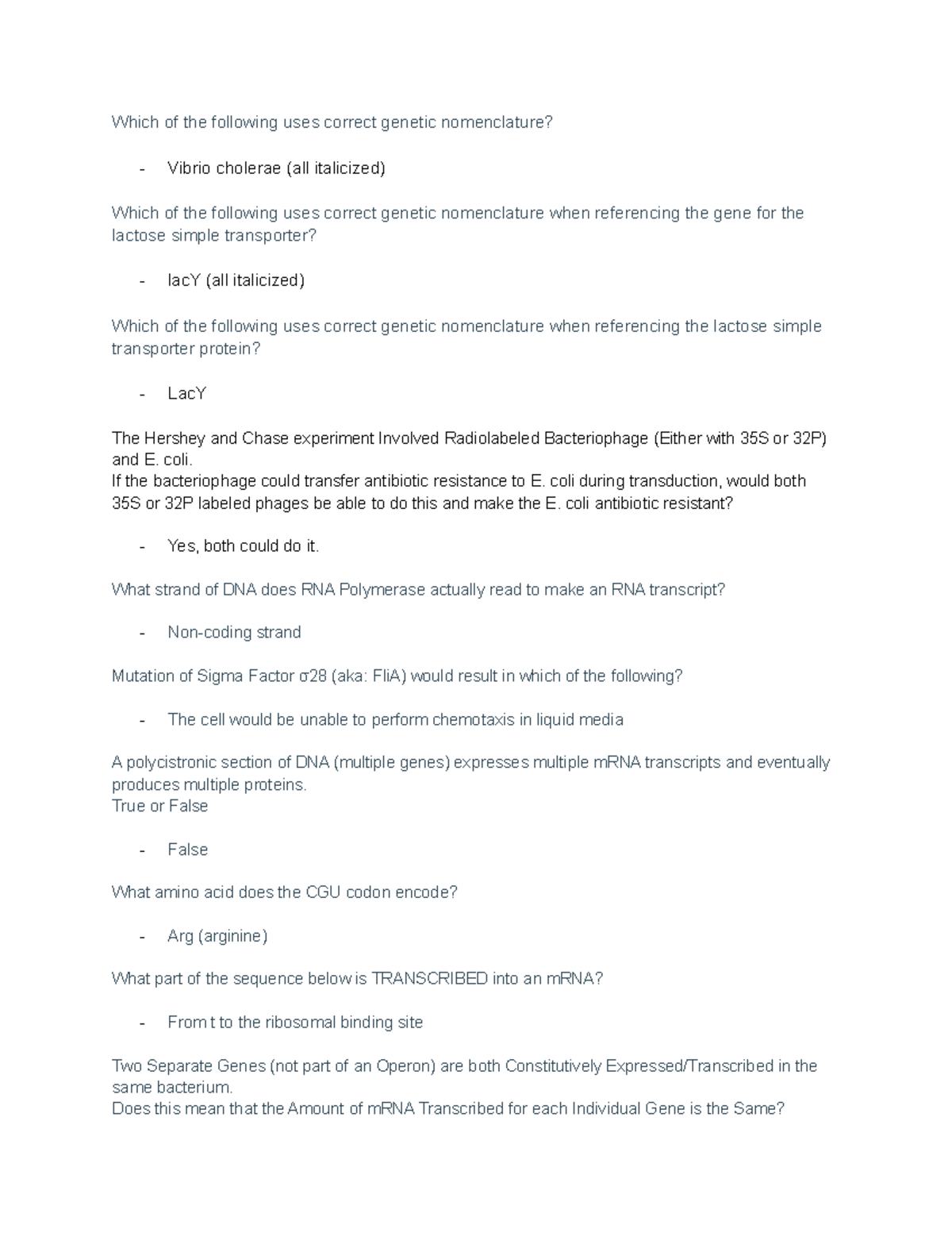 Lecture 1013 Tophat Which of the following uses correct