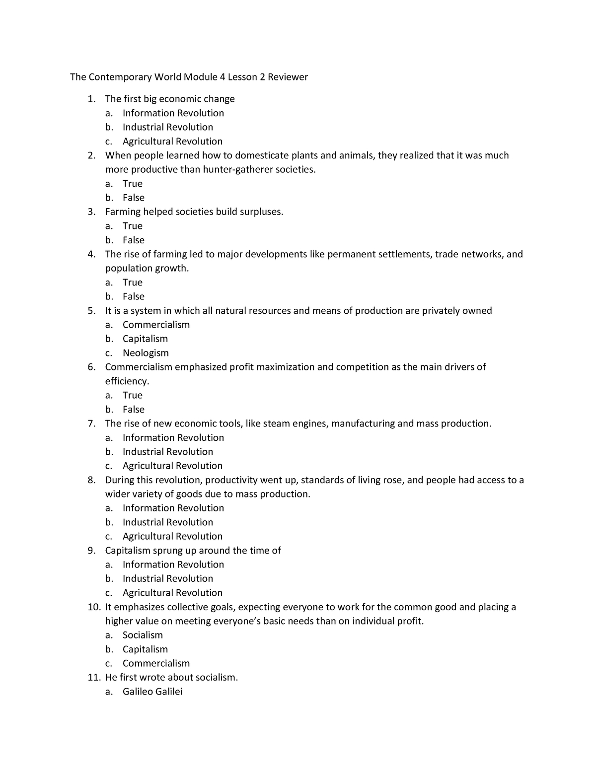 The Contemporary World Module 4 Lesson 2 Reviewer - The Contemporary ...