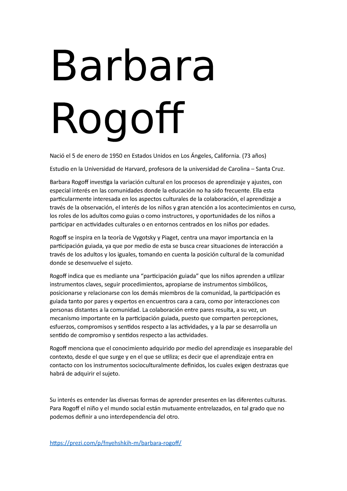 Barbara Rogoff - Barbara Rogof Nació El 5 De Enero De 1950 En Estados ...