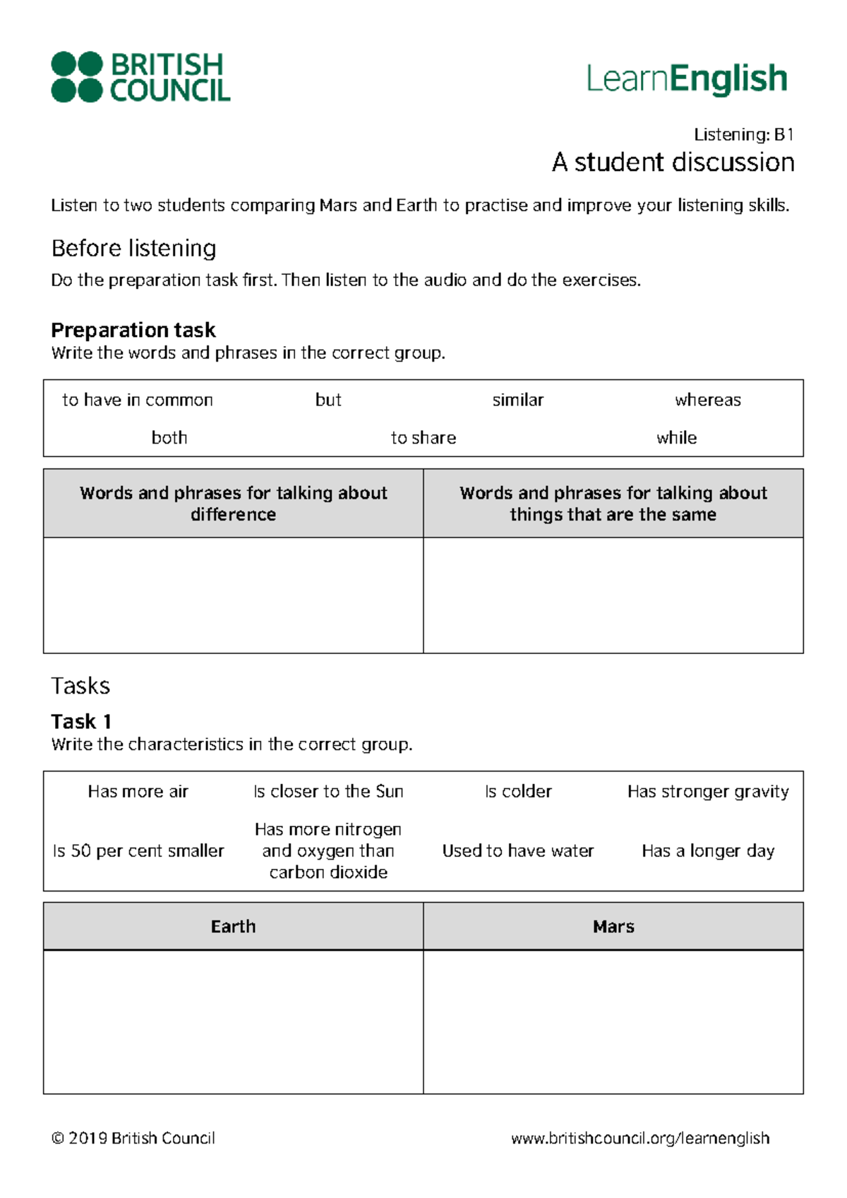 Learn English Listening B1 A Studentdiscussion - Listening: B A Student ...