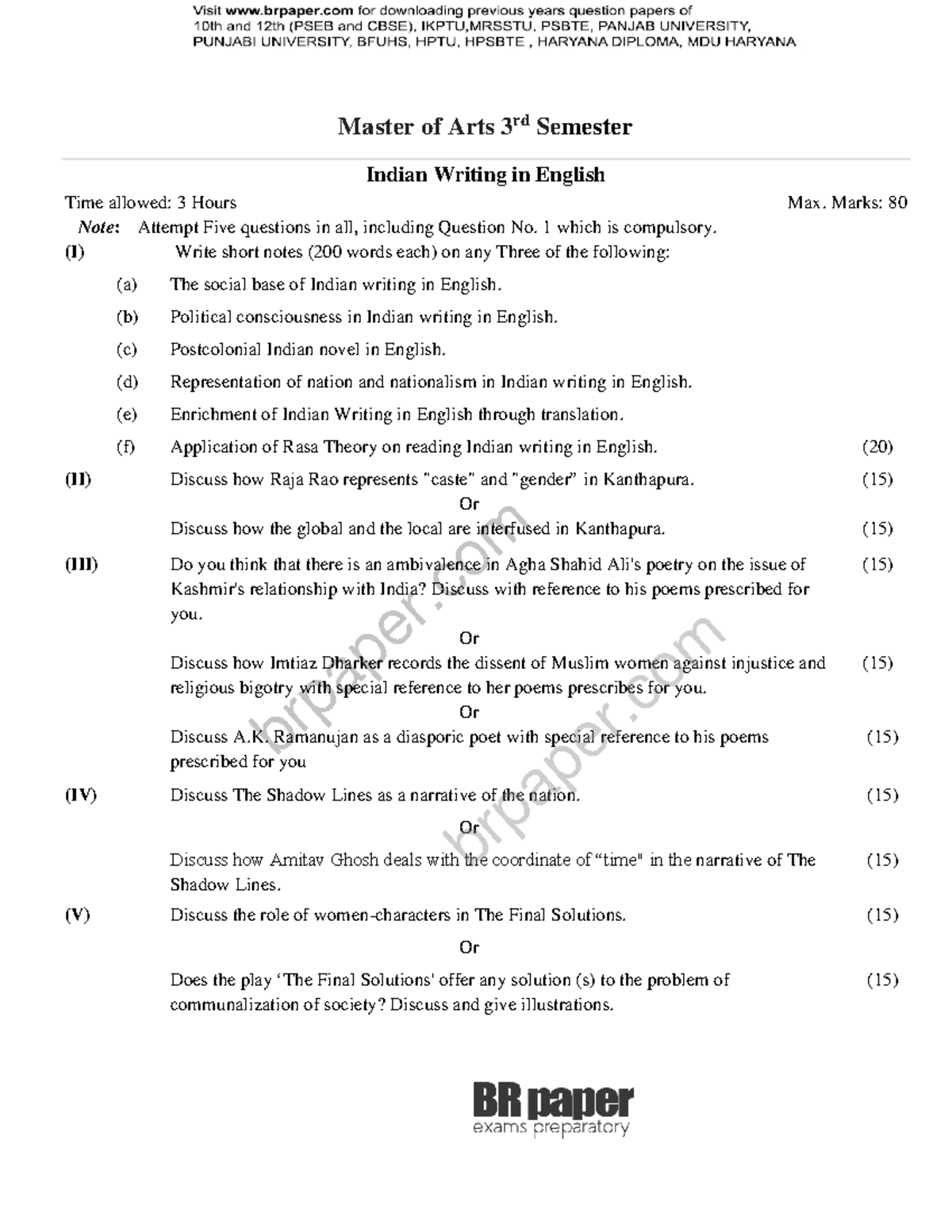 iwe-3rd-dec2019-question-paper-master-of-arts-3rd-semester-indian